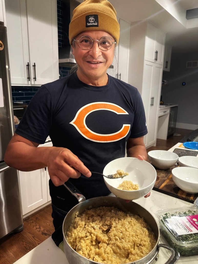 Ted plating risotto